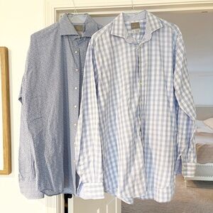Thomas Dean Bundle of 2 Dress Shirts XLT xl tall